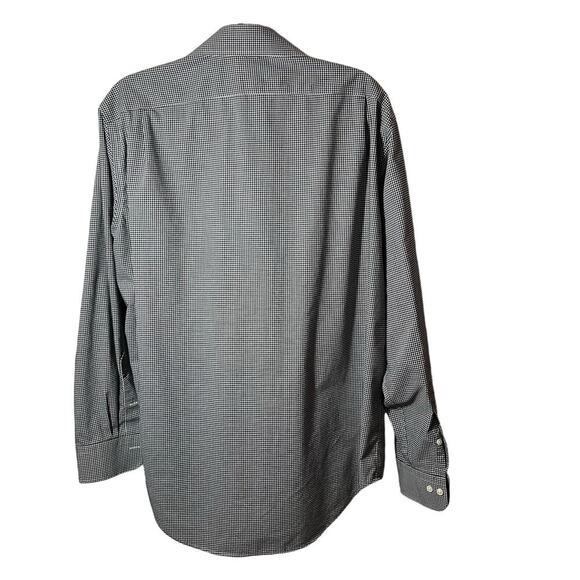 Lauren Ralph Lauren Classic Fit B/W Checked Mens 16 1/2 34/35 Cotton L/S Shirt - Picture 4 of 7